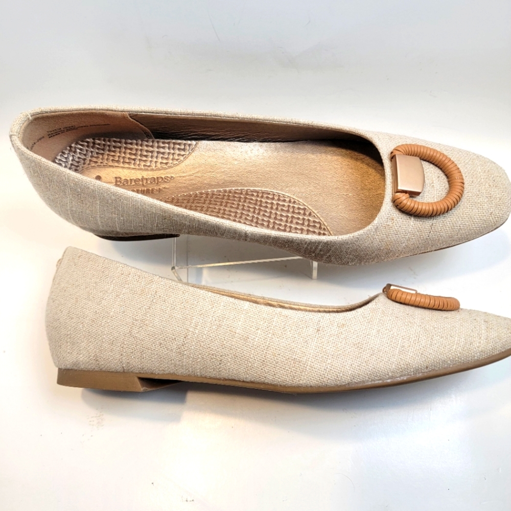 Baretraps Posture Textile Flats Tan Women's 8